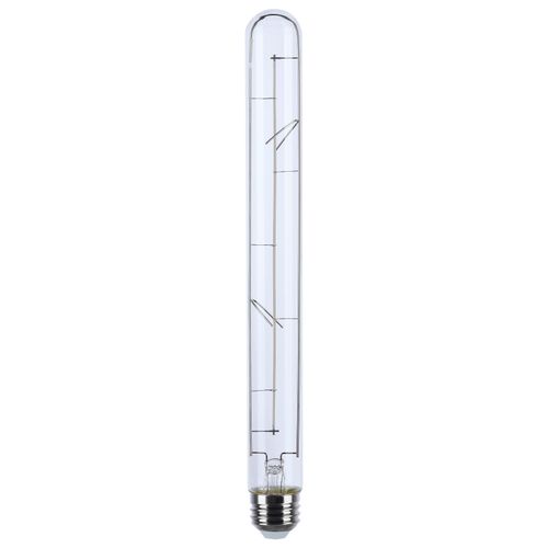 Main product image of 6 Watt LED Bulb - Reminiscent - Flex Gray Straight Filament - T9 - Medium Base - 2700K CCT - Clear - 120 Volt (6 Pack)