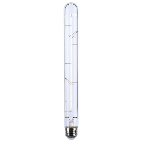 Main product image of 6 Watt LED Bulb - Reminiscent - Flex Gray Straight Filament - T9 - Medium Base - 2700K CCT - Clear - 120 Volt (6 Pack)