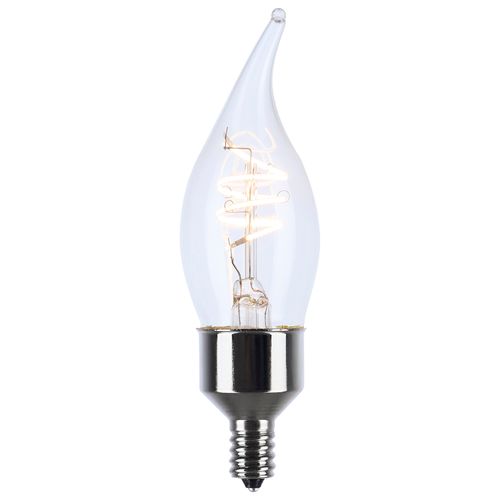 Main product image of 4 Watt LED Bulb - Reminiscent - Flex Gray Coil Filament - CA11 - Candelabra Base - 2700K CCT - Clear - 120 Volt (8 Pack)
