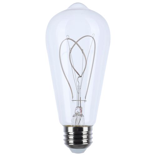 Main product image of 6 Watt LED Bulb - Reminiscent - Flex Gray Filament - ST19 Loop - Medium Base - 2700K CCT - Clear - 120 Volt (6 Pack)