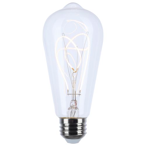 Main product image of 6 Watt LED Bulb - Reminiscent - Flex Gray Filament - ST19 Loop - Medium Base - 2700K CCT - Clear - 120 Volt (6 Pack)