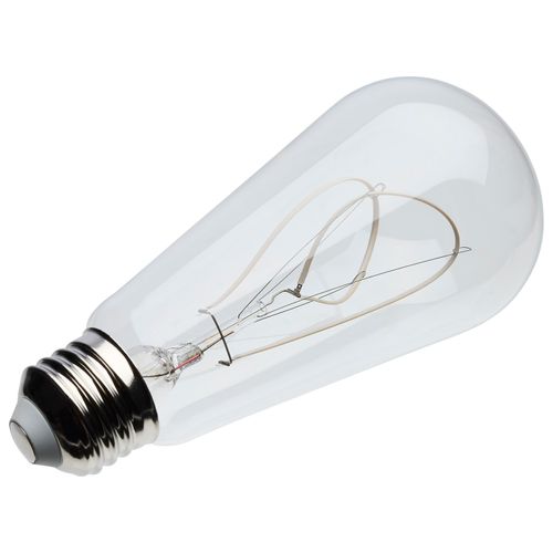 Main product image of 6 Watt LED Bulb - Reminiscent - Flex Gray Filament - ST19 Loop - Medium Base - 2700K CCT - Clear - 120 Volt (6 Pack)