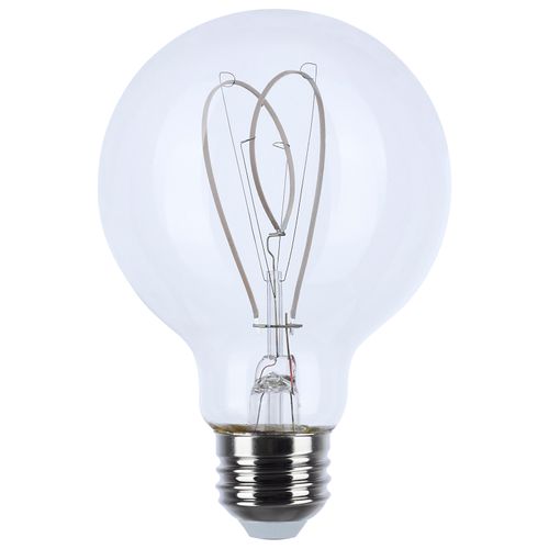 Main product image of 6 Watt LED Bulb - Reminiscent - Flex Gray Filament - G25 Loop - Medium Base - 2700K CCT - Clear - 120 Volt (6 Pack)