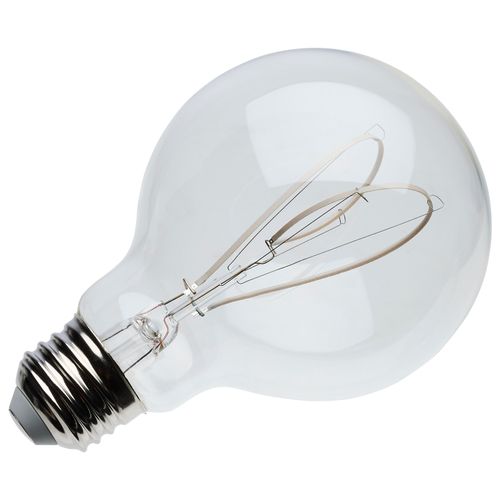 Main product image of 6 Watt LED Bulb - Reminiscent - Flex Gray Filament - G25 Loop - Medium Base - 2700K CCT - Clear - 120 Volt (6 Pack)