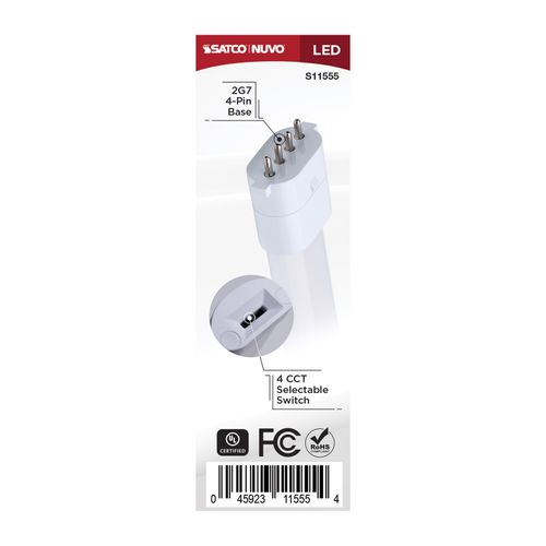 Main product image of 3.5W, 2G7 Base, 27K/30K/35K/40K CCT Selectable, Frost Finish, Ballast Bypass, 120-277V (10 Pack)
