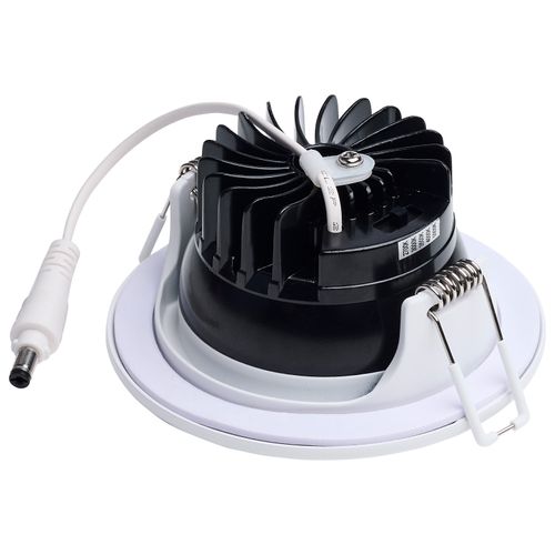Main product image of 10W LED Direct Wire Downlight, Remote Driver, CCT Selectable, Dimmable, Round, White Finish