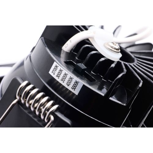 Main product image of 10W LED Direct Wire Downlight, Remote Driver, CCT Selectable, Dimmable, Round, White Finish