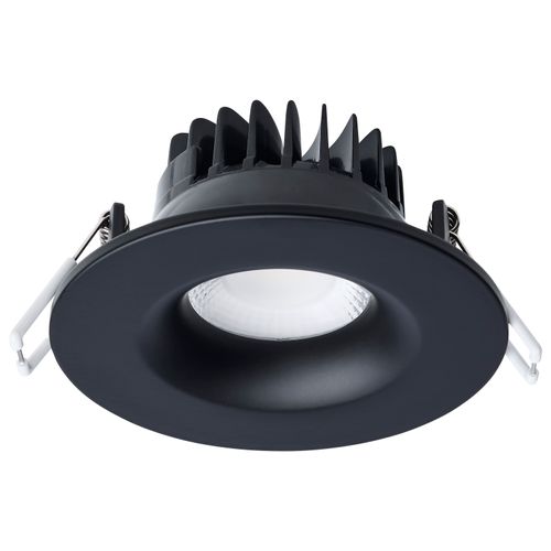 Main product image of 10W LED Direct Wire Downlight, Remote Driver, CCT Selectable, Dimmable, Round, Black Finish
