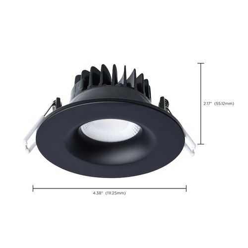 Main product image of 10W LED Direct Wire Downlight, Remote Driver, CCT Selectable, Dimmable, Round, Black Finish