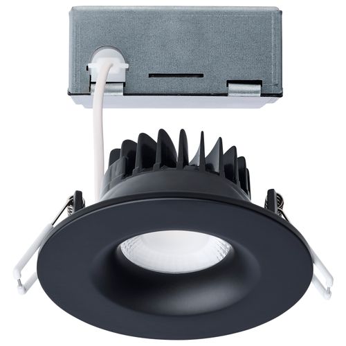 Main product image of 10W LED Direct Wire Downlight, Remote Driver, CCT Selectable, Dimmable, Round, Black Finish