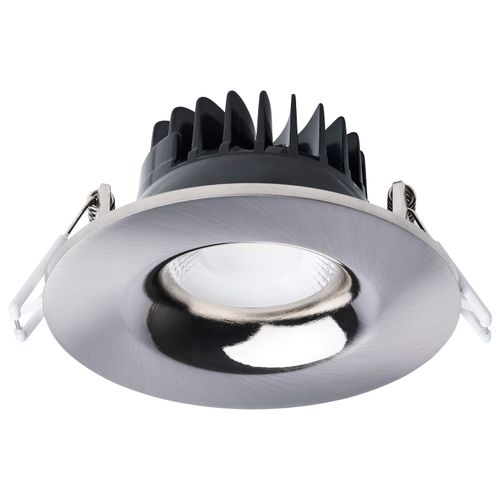 Main product image of 10W LED Direct Wire Downlight, Remote Driver, CCT Selectable, Dimmable, Round, Brushed Nickel Finish