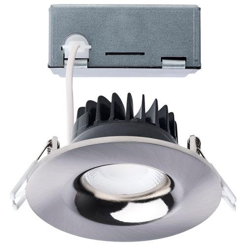 Main product image of 10W LED Direct Wire Downlight, Remote Driver, CCT Selectable, Dimmable, Round, Brushed Nickel Finish