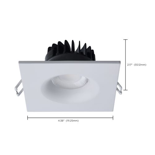 Main product image of 10W LED Direct Wire Downlight, Remote Driver, CCT Selectable, Dimmable, Square, White Finish