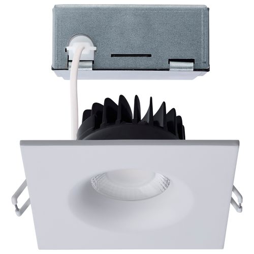 Main product image of 10W LED Direct Wire Downlight, Remote Driver, CCT Selectable, Dimmable, Square, White Finish