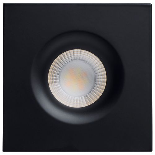 Main product image of 10W LED Direct Wire Downlight, Remote Driver, CCT Selectable, Dimmable, Square, Black Finish
