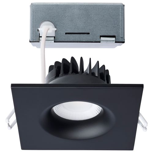 Main product image of 10W LED Direct Wire Downlight, Remote Driver, CCT Selectable, Dimmable, Square, Black Finish