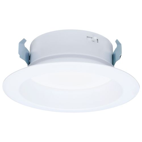 Main product image of 10W LED High Output Downlight Retrofit, 4", 27K/30K/35K/40K/50K CCT Selectable, Round, White Finish (6 Pack)