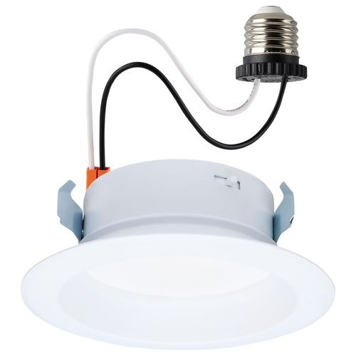 Main product image of 10W LED High Output Downlight Retrofit, 4", 27K/30K/35K/40K/50K CCT Selectable, Round, White Finish (6 Pack)