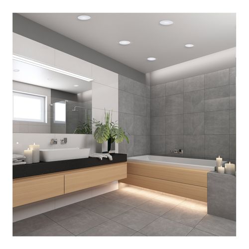 Main product image of 8W LED Direct Wire Performer Series Downlight, Remote Driver, 4", 27K/3K/35K/4K/5K CCT Selectable, Round, Flat Face, White Finish