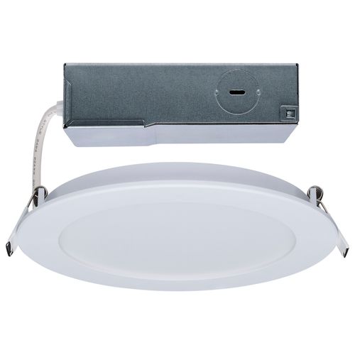 Main product image of 11W LED Direct Wire Performer Series Downlight, Remote Driver, 6", 27K/3K/35K/4K/5K CCT Selectable, Round, Flat Face, White Finish