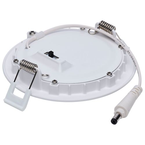 Main product image of 8/12W LED Direct Wire Downlight, 27K/3K/35K/4K/5K CCT, Remote Driver, 4", Round, Flat Face, White Finish, 120-277V, Dual Dimming