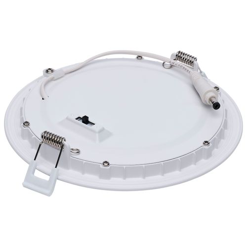 Main product image of 11/15W, LED Direct Wire Downlight, 27K/3K/35K/4K/5K CCT, Remote Driver, 6", Round, Flat Face, White Finish, 120-277V, Dual Dimming