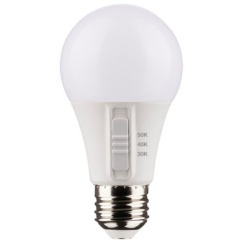Main product image of 6 Watt A19 LED Bulb - Medium Base - CCT Selectable - White Finish - 90 CRI - 120 Volt (15 Pack)