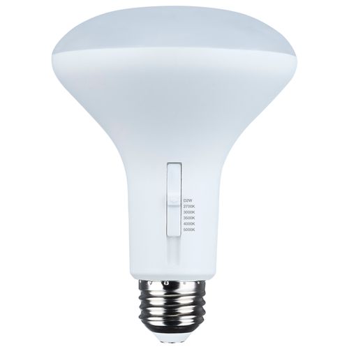 Main product image of 8.5 Watt BR30 LED Bulb - 27K/30K/35K/40K/50K CCT Selectable - Dim to Warm - White Finish - 120 Volt (5 Pack)