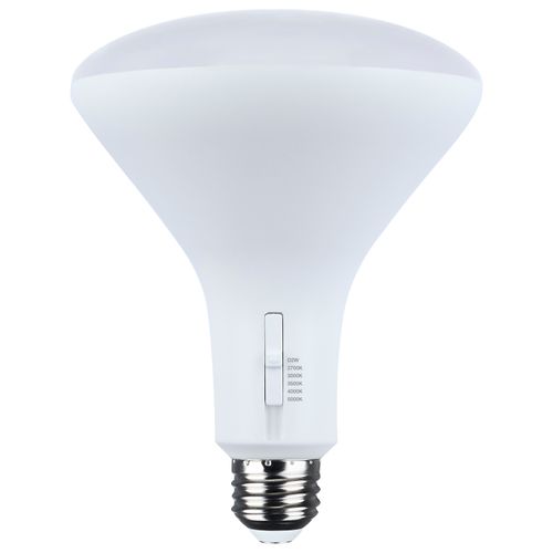 Main product image of 11 Watt BR40 LED Bulb - 27K/30K/35K/40K/50K CCT Selectable - Dim to Warm - White Finish - 120 Volt (6 Pack)