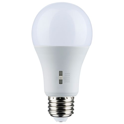 Main product image of 8.8 Watt A19 LED Bulb - Medium Base - CCT Selectable - 120 Volt - White Finish (8 Pack)