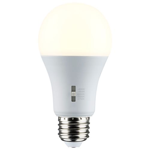 Main product image of 8.8 Watt A19 LED Bulb - Medium Base - CCT Selectable - 120 Volt - White Finish (8 Pack)