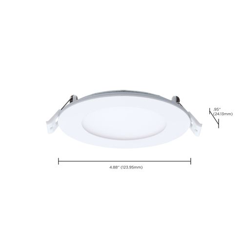 Main product image of 9W LED Direct Wire Downlight with Night Light, 4", Remote Driver, CCT Selectable, Dimmable, Round, White Finish