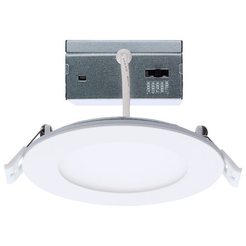 Main product image of 9W LED Direct Wire Downlight with Night Light, 4", Remote Driver, CCT Selectable, Dimmable, Round, White Finish