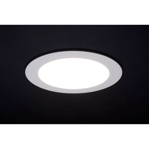 Main product image of 12W LED Direct Wire Downlight with Night Light, 6", Remote Driver, CCT Selectable, Dimmable, Round, White Finish