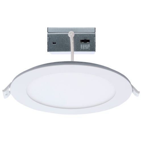 Main product image of 12W LED Direct Wire Downlight with Night Light, 6", Remote Driver, CCT Selectable, Dimmable, Round, White Finish