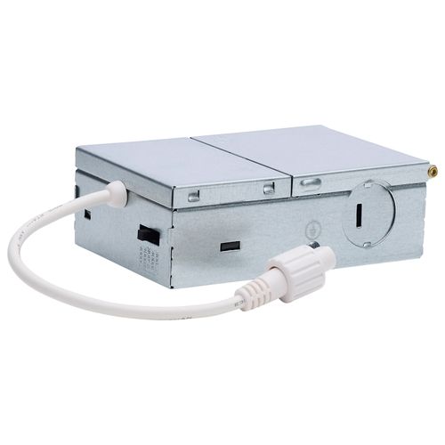 Main product image of 9W LED Direct Wire Downlight with Night Light, 4", Remote Driver, CCT Selectable, Dimmable, Square, White Finish