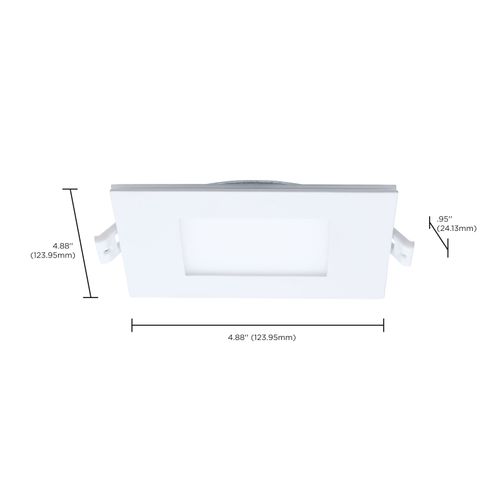 Main product image of 9W LED Direct Wire Downlight with Night Light, 4", Remote Driver, CCT Selectable, Dimmable, Square, White Finish