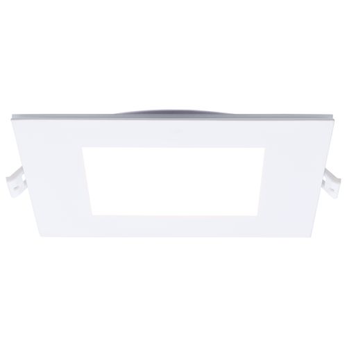 Main product image of 12W LED Direct Wire Downlight with Night Light, 6", Remote Driver, CCT Selectable, Dimmable, Square, White Finish