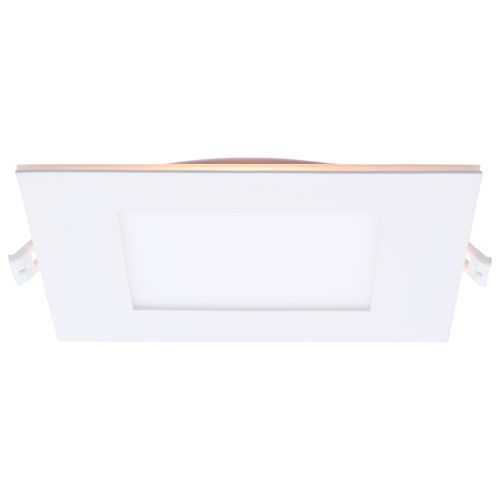Main product image of 12W LED Direct Wire Downlight with Night Light, 6", Remote Driver, CCT Selectable, Dimmable, Square, White Finish