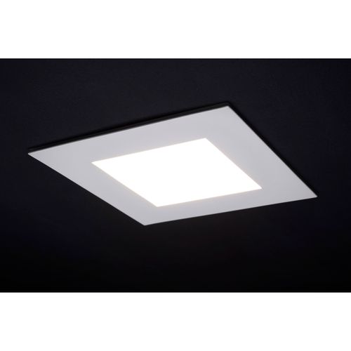 Main product image of 12W LED Direct Wire Downlight with Night Light, 6", Remote Driver, CCT Selectable, Dimmable, Square, White Finish