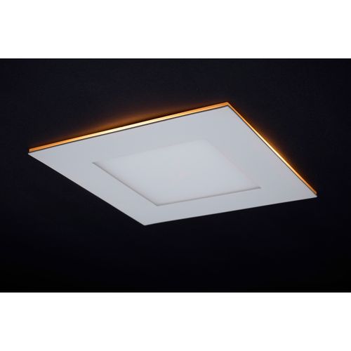 Main product image of 12W LED Direct Wire Downlight with Night Light, 6", Remote Driver, CCT Selectable, Dimmable, Square, White Finish