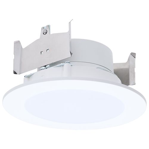 Main product image of 6.5/8/9.3W LED Downlight Retrofit, 27K/30K/35K/40K/50K CCT, 4", Flat Wafer, Round, Matte White Finish