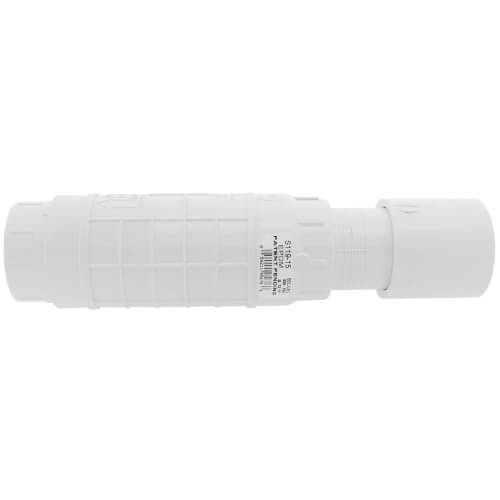 1-1/2" PVC Sch. 40 Repair Coupling (Soc x Soc - PVC White with EPDM O-ring)