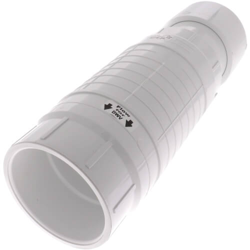 4" PVC Sch. 40 Repair Coupling (Soc x Soc - PVC White with EPDM O-ring)