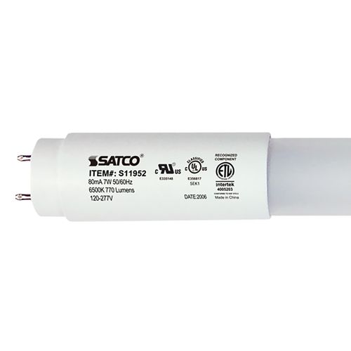 Main product image of 7 Watt - 18 Inch - T8 Linear LED Bulb - Medium Bi-Pin G13Base - 6500K - 50000 Average Rated Hours - 770 Lumens - Type B Ballast Bypass (4 Pack)
