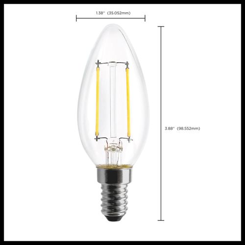 Main product image of 4.5 Watt - B11 LED Bulb - Clear - 350 Lumens - 3000K - European base - 120 Volt (8 Pack)