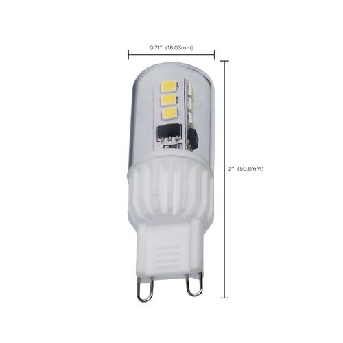 Main product image of 3.5 Watt Mini LED Bulb - G9 Base - 5000K - Clear Finish - 120 Volt (5 Pack)