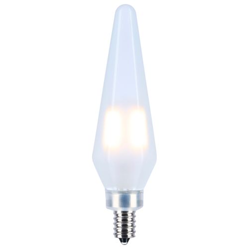 Main product image of 2W Prismatic HX11 LED, 2700K CCT, Candelabra Base, 120V, Frost Finish, 2-Card (12 Pack)