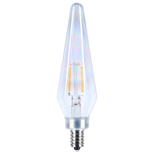 Main product image of 2W Prismatic HX11 LED, 2700K CCT, Candelabra Base, 120V, Aurora Finish, 2-Card (12 Pack)