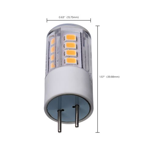 Main product image of 3 Watt T5 LED Bulb - Clear Finish - GY6.35 Base - 3000K - 12 Volt (6 Pack)